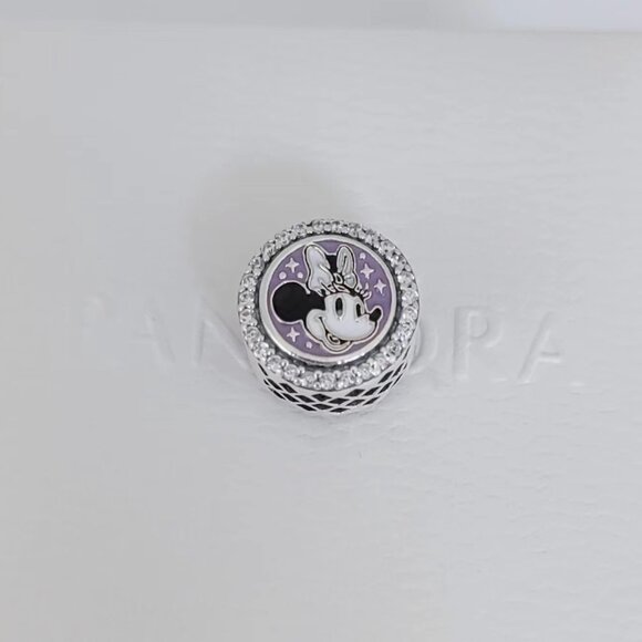 Pandora Disney 100 Disneyland Paris Charm Minnie Mouse Bead S925 Silver with box - Picture 4 of 6